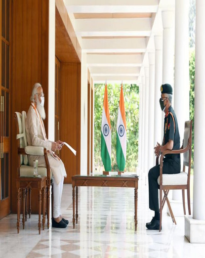 भारतीय प्रधानमन्त्री र सेनाप्रमुखबीच भेटघाट, कोभिडबारे प्रमुख नारावानेले गराए यस्तो जानकारी